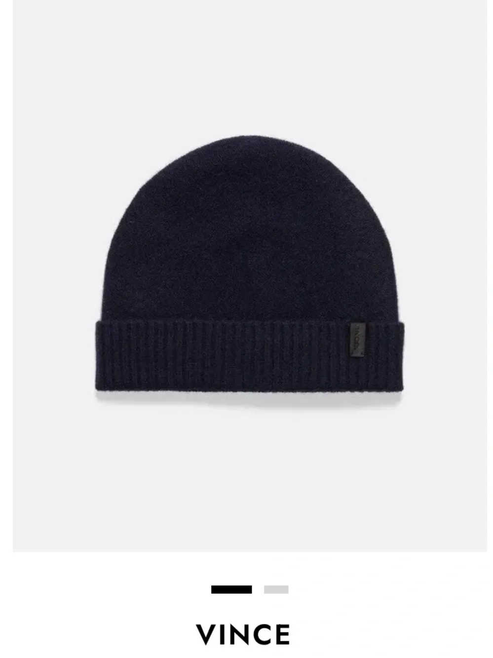 Vince Women's Natural Boucle Cuffed Wool & Cashmere-Blend Hat black/like new